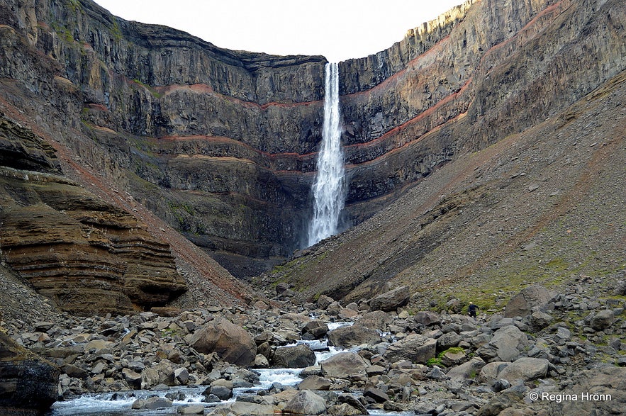 Hengifoss waterfall in East-Iceland