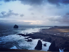 Sea stacks rising out of the ocean on the coast of the southwestern region.