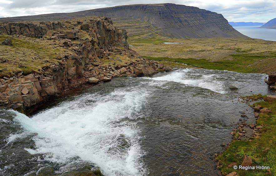 Dynjandisá river above Dynjandi waterfall Westfjords