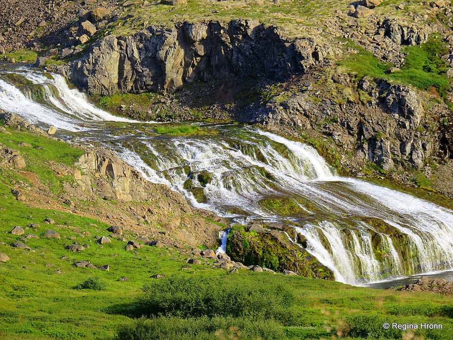 Gyrðisfoss waterfall in the Westfjords of Iceland