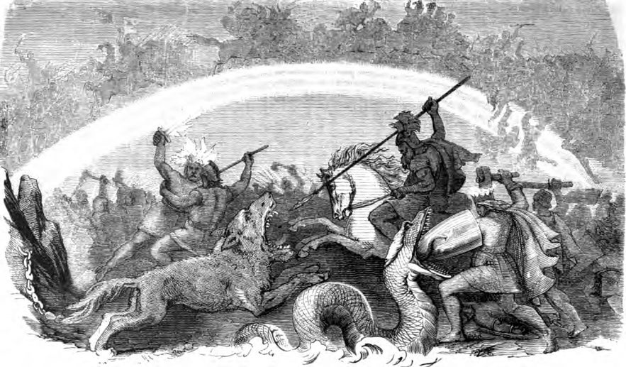 Battle of the Doomed Gods by Friedrich Wilhelm Heine