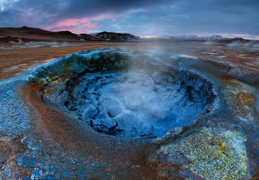 A bubbling crater near lake MÃ½vatn