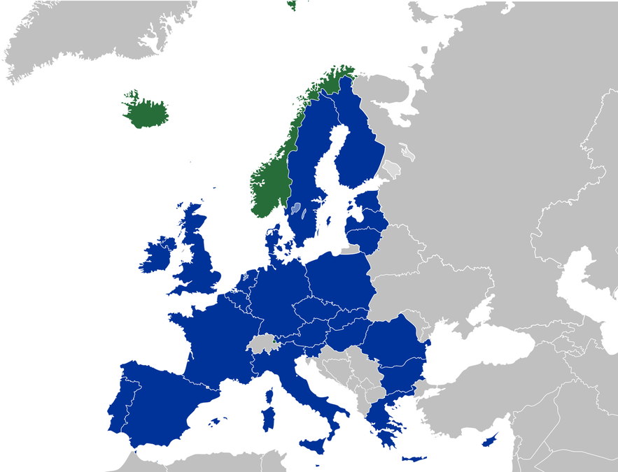 EU & EEA 国家示意图