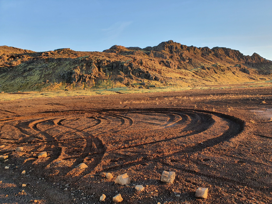 Off-road driving damages Iceland's nature.