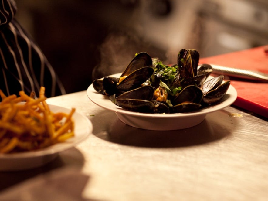 Moules mariniÃ©re ที่ Snaps Restaurant ในเรคยาวิก