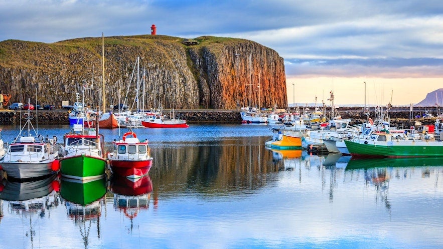 The harbor of Stykkisholmur is very charming