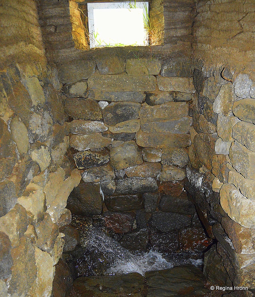 Inside Þverá Turf House in North-Iceland