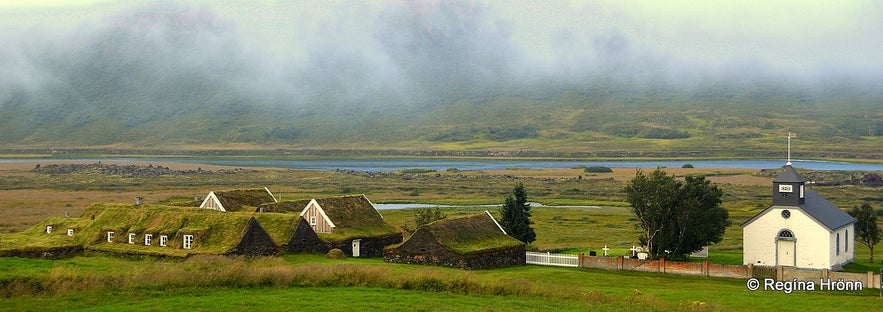 Þverá turf house and Þverárkirkja church N-Iceland