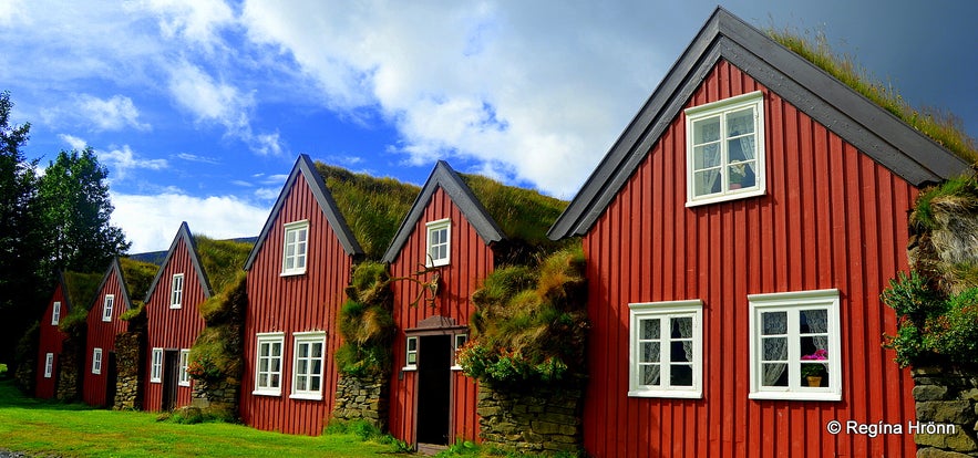 Bustarfell turf house museum in East-Iceland