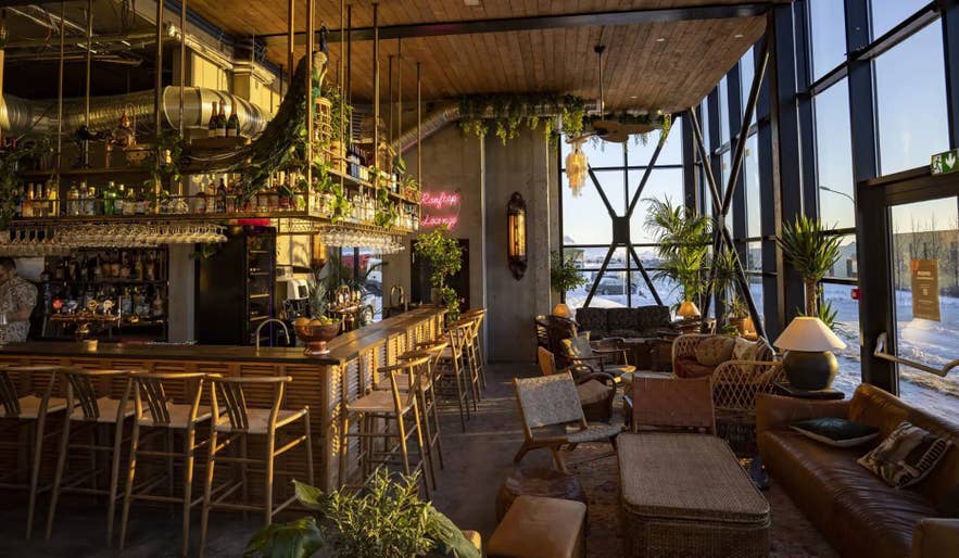 Greenhouse Restaurant interior in Hveragerdi, Iceland