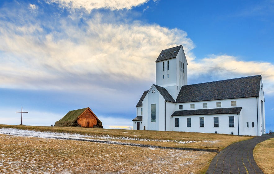 Skalholt church, where the bishop of Iceland resides