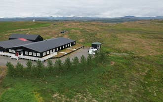 A beautiful aerial shot of Hotel Stafholt.