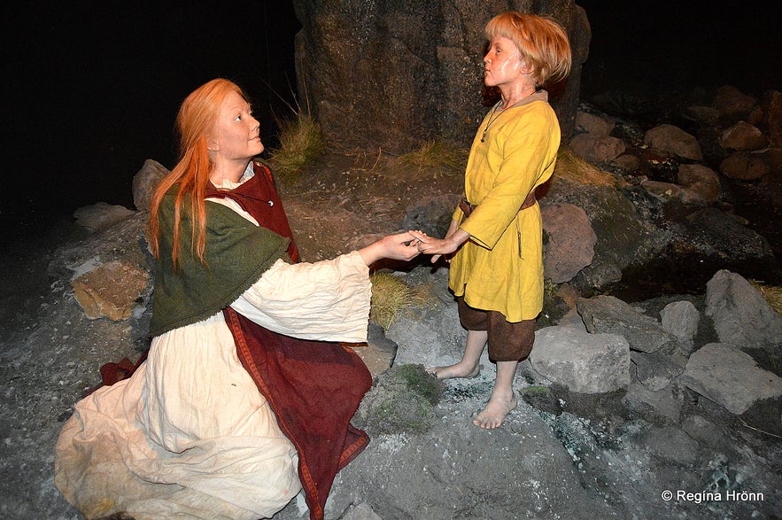 Photo taken at the Saga Museum in Reykjavík - Melkorka and her son Ólafur pá