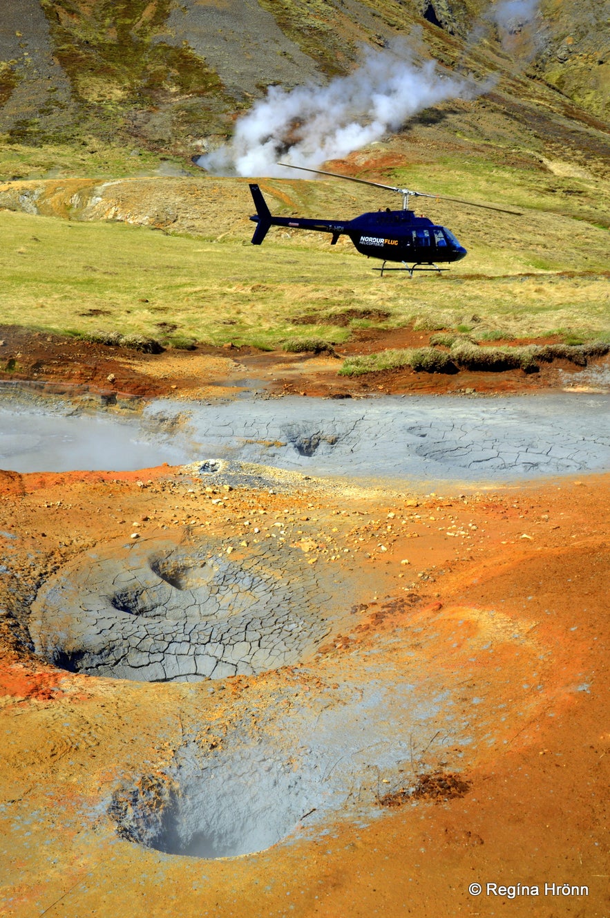 A helicopter ride in Iceland - geothermal areas