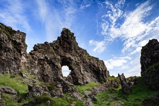 Bizarre rock formations can be found across the Snæfellsnes Peninsula in the west of Iceland.