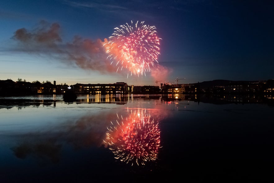 The highlight of Culture Night is the beautiful fireworks show in Reykjavik