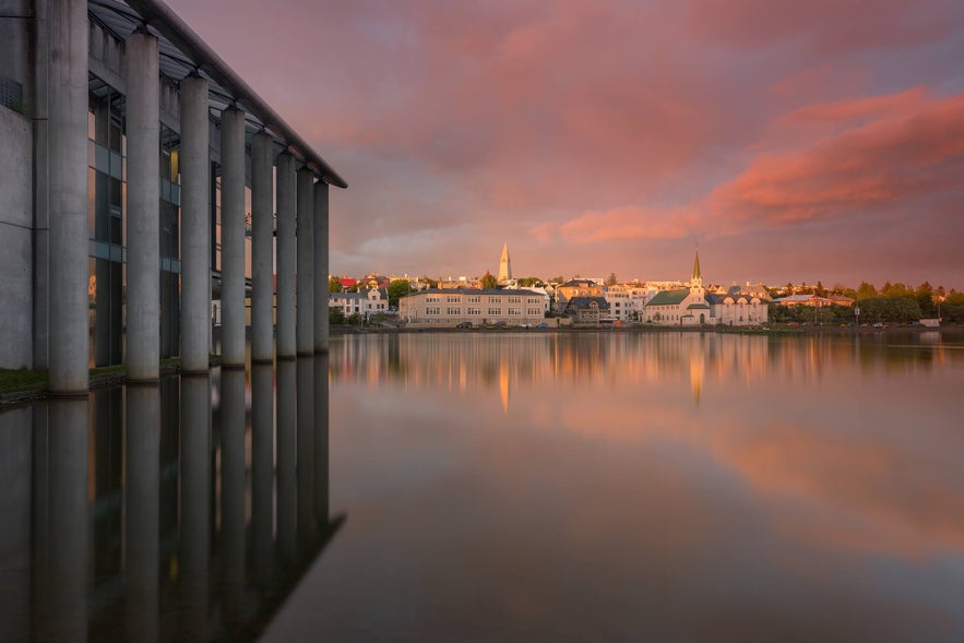 Vue de la ville depuis la mairie de Reykjavik