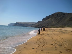 Although most of the beaches in Iceland are made up on black sand, Rauðasandur is unique for its golden shores.