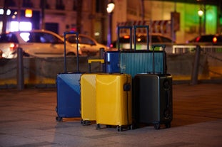 The minivan has a sufficient space for bags and luggage.
