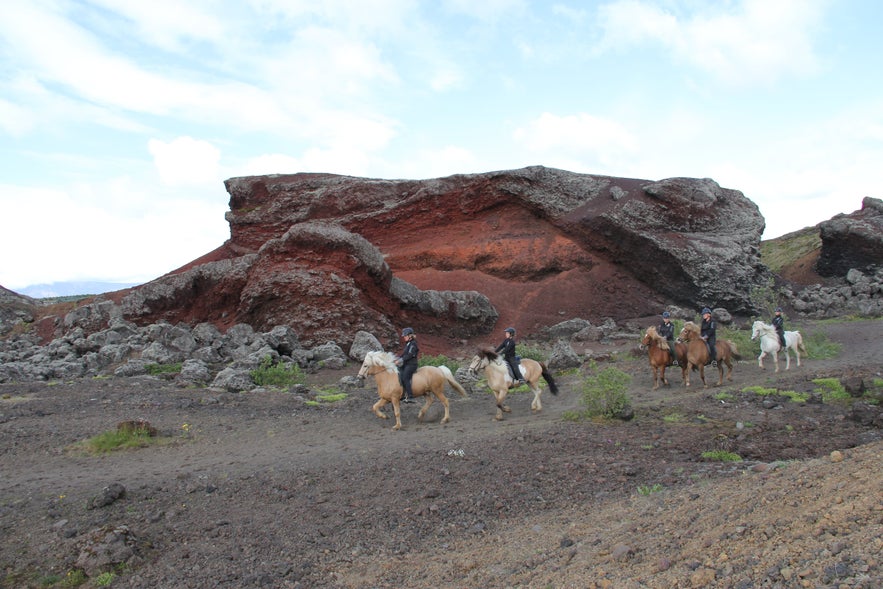 Rauðhólar pseaudocraters in Heiðmörk Nature Reserve