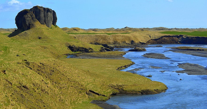 Systrastapi by Kirkjubæjarklaustur, a historic feature you can climb upon.