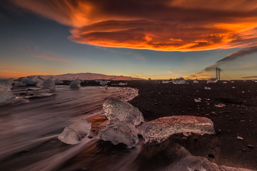 Un des sites le long de la route 1 en Islande : Jökulsárlón