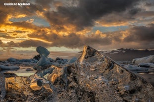 Jokulsarlon glacier lagoon, one of the most beautiful sights in Iceland.