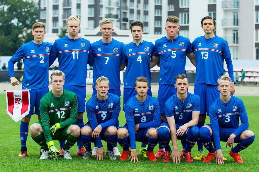 The Iceland's Under 19s Men's Side.