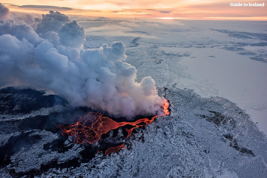 Vulkanausbruch im Vulkan Holuhraun in Island