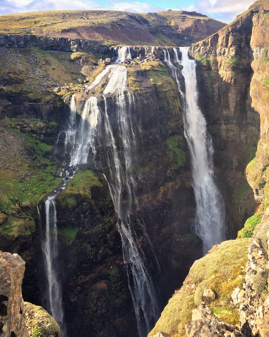 Der Wasserfall Glymur in Island