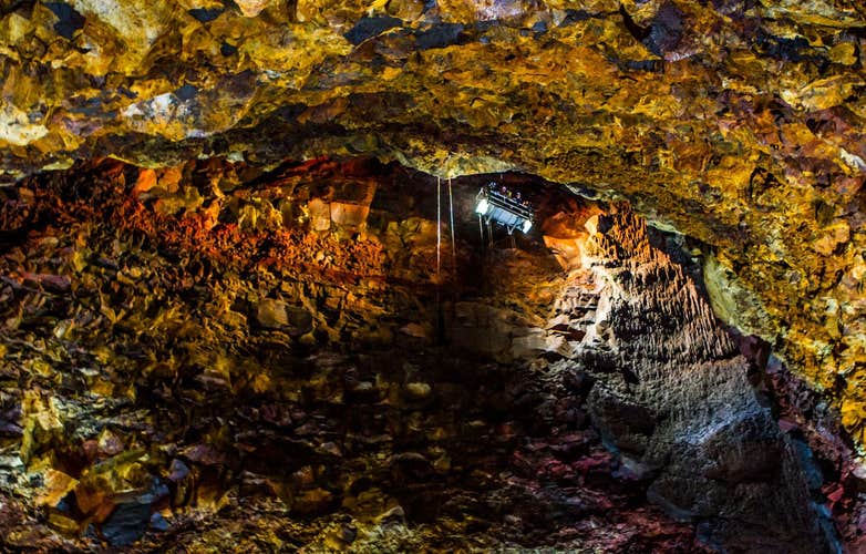 Hidden underground worlds of stunning beauty are found under Iceland's lava fields.
