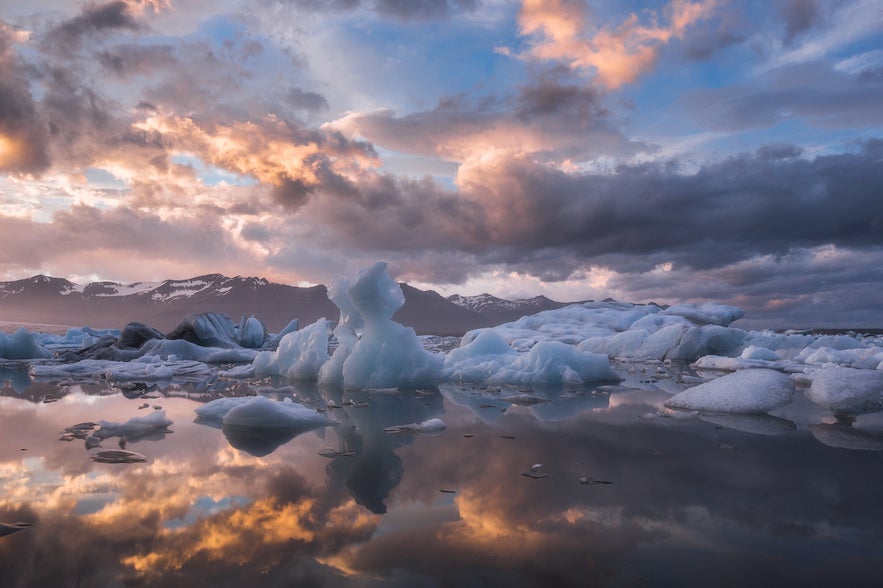 jokulsarlon 冰島黃昏景色