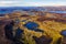 An aerial view of the Icelandic Highlands