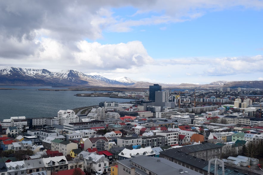 Views from Hallgrimskirkja Church in Reykjavik