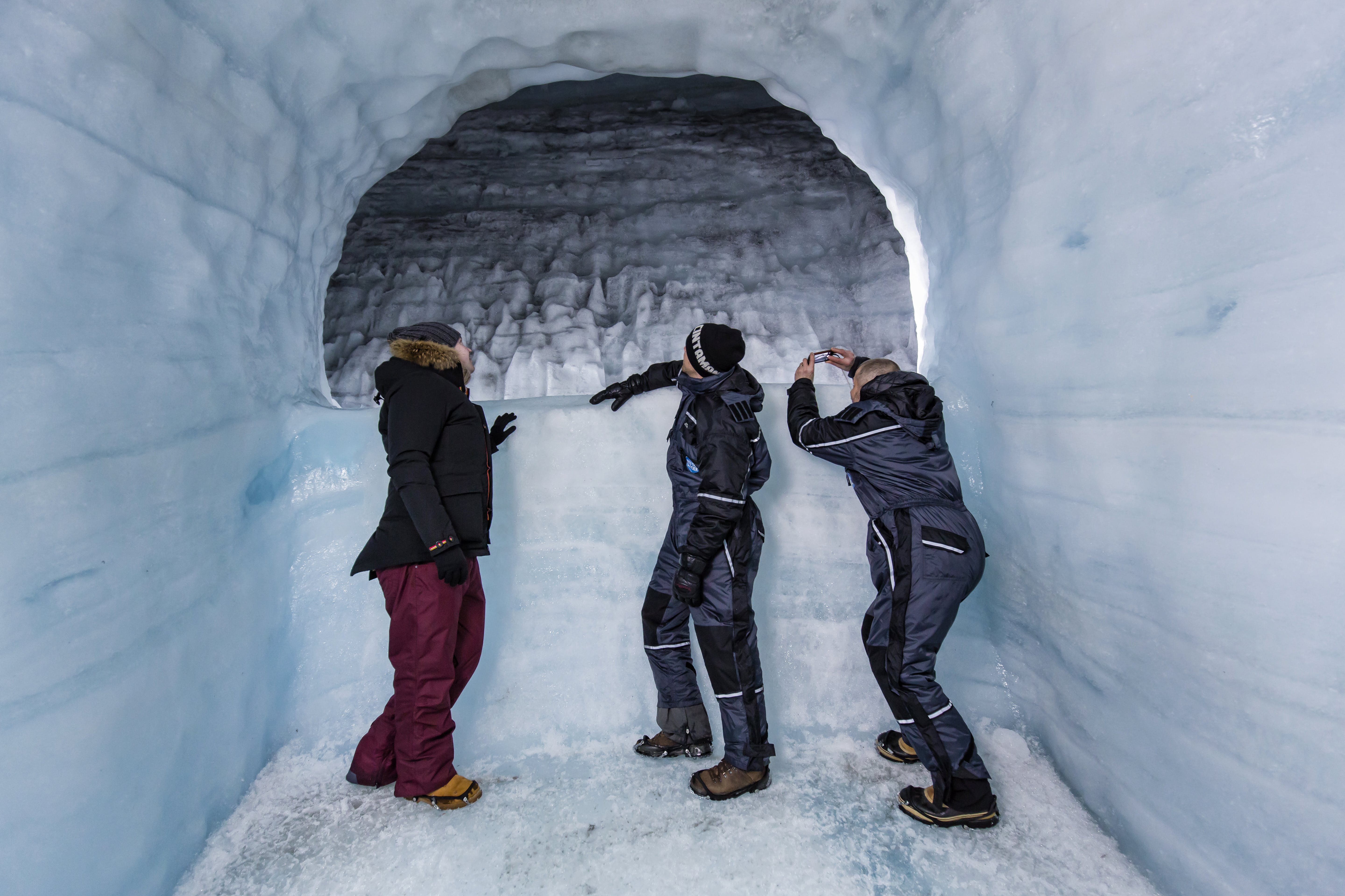 Eine der Kammern im Inneren des Langjökull