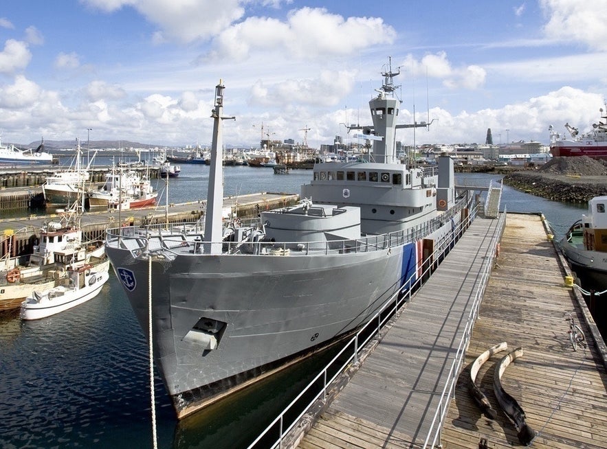 The Oðinn, a retired Coast Guard ship at the Reykjavik Maritime Museum