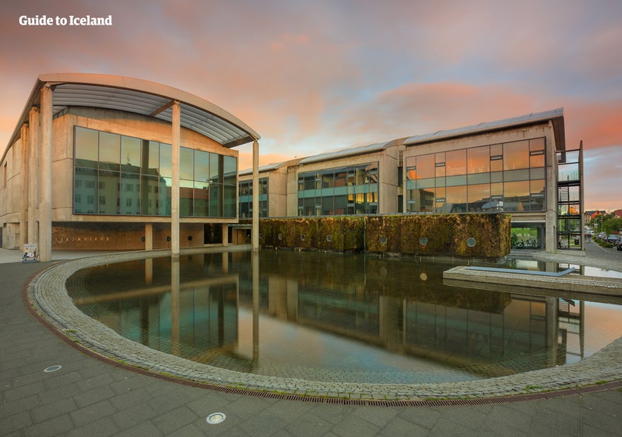 Reykjavik City Hall was designed to appear as though it were floating on top of the still waters of Tjörnin.