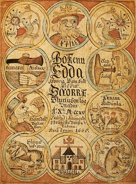 Title page of the Prose Edda manuscript