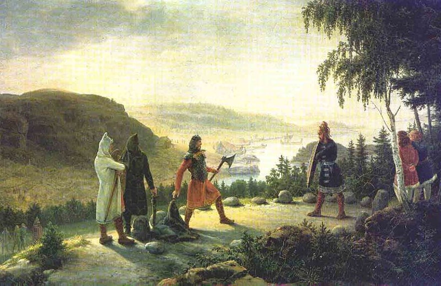 Artist Johannes Flintoe's depiction of a segment in Egils Saga