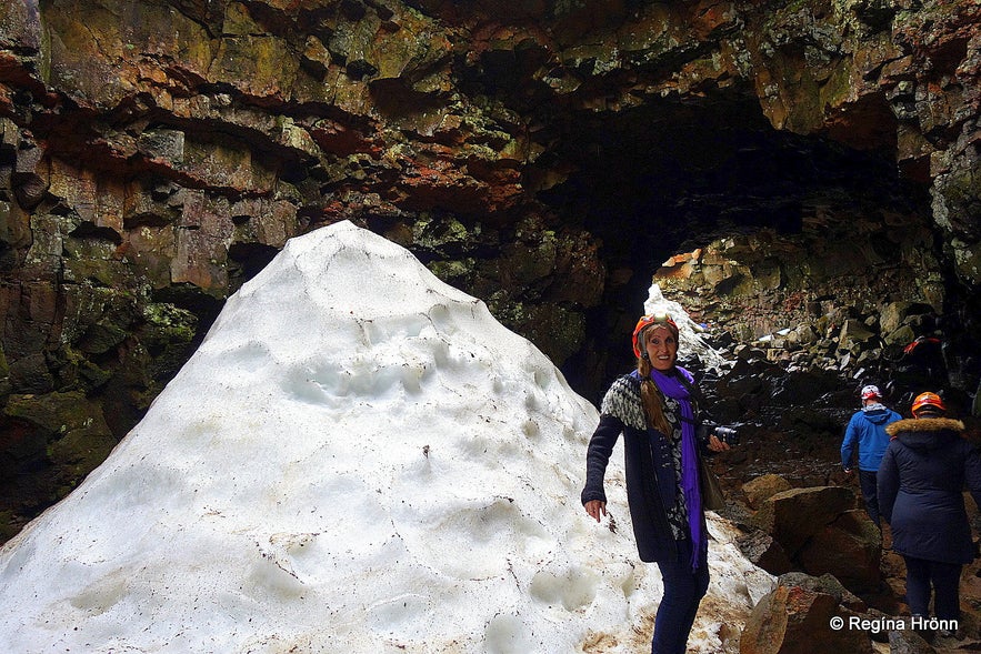 Regína at Raufarhólshellir lava cave South-Iceland