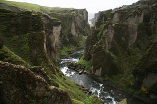 Fjadrargljufur, a unique canyon often referred to as the most beautiful one in the world.