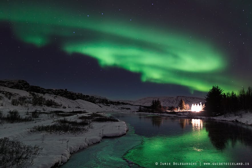 冰島Golden circle 辛格維利爾國家公園(Þingvellir National Park)極光