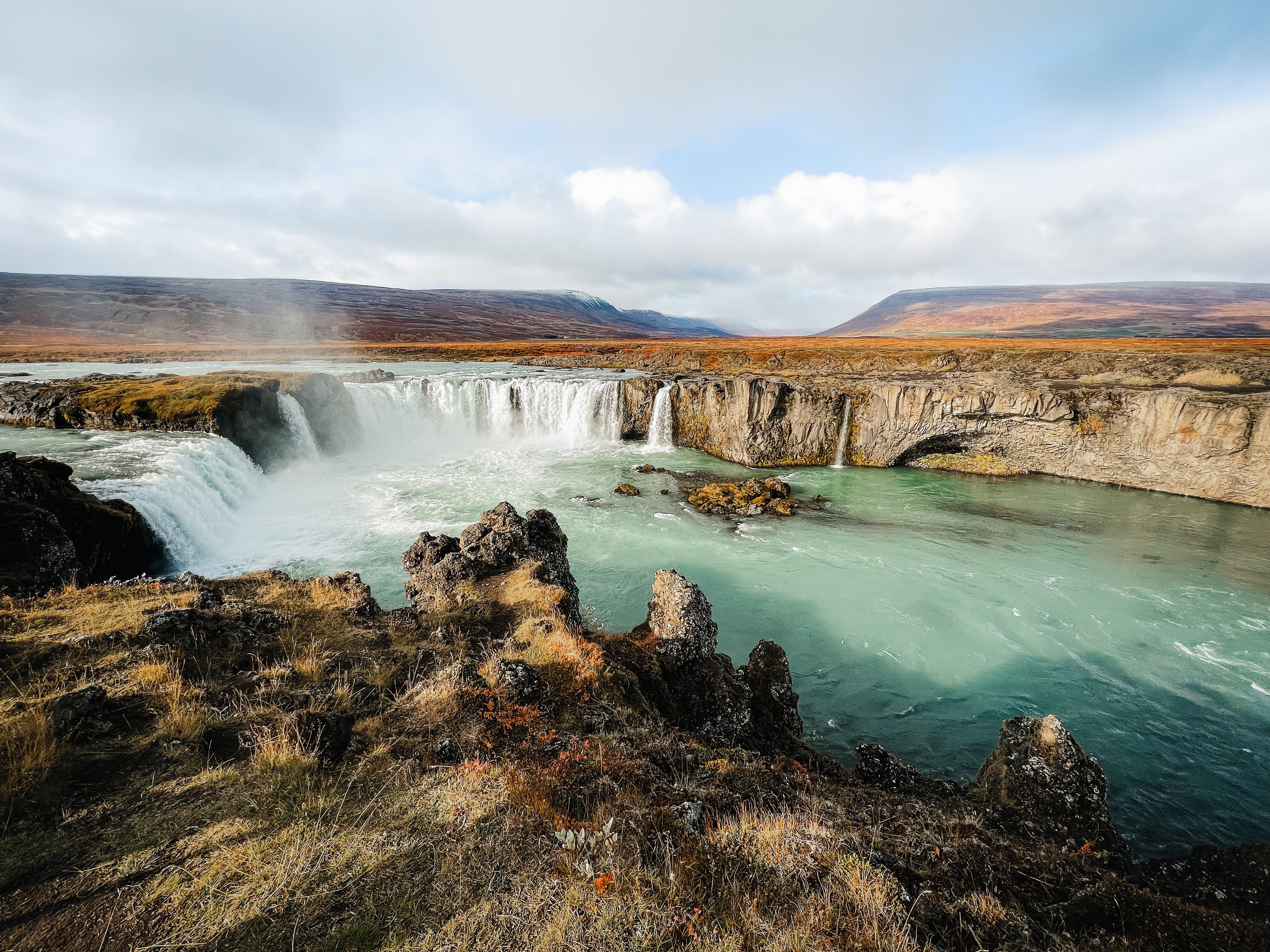 The beautiful Godafoss waterfall from another angle.