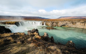 The beautiful Godafoss waterfall from another angle.