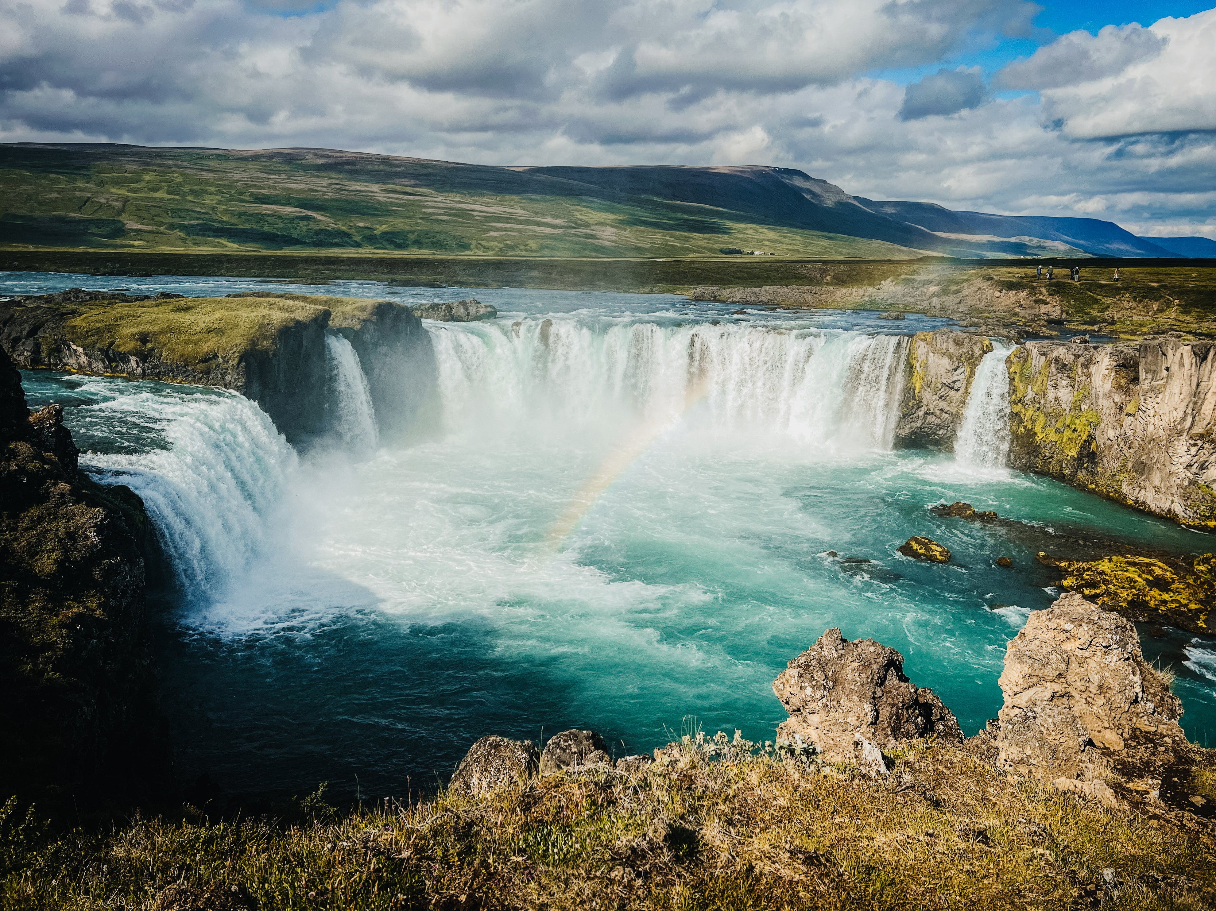 Godafoss is a breathtaking horseshoe-shaped cascade in North Iceland.