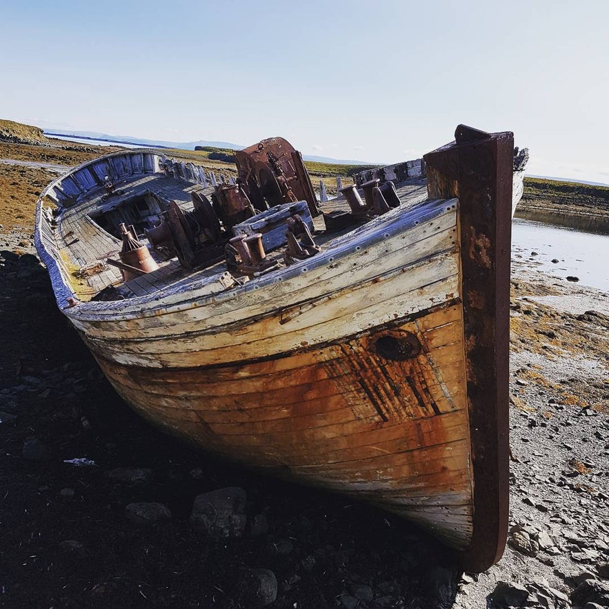 A shipwreck on Flatey island