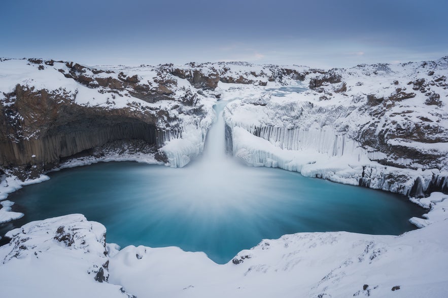 冰島冬季Aldeyjarfoss