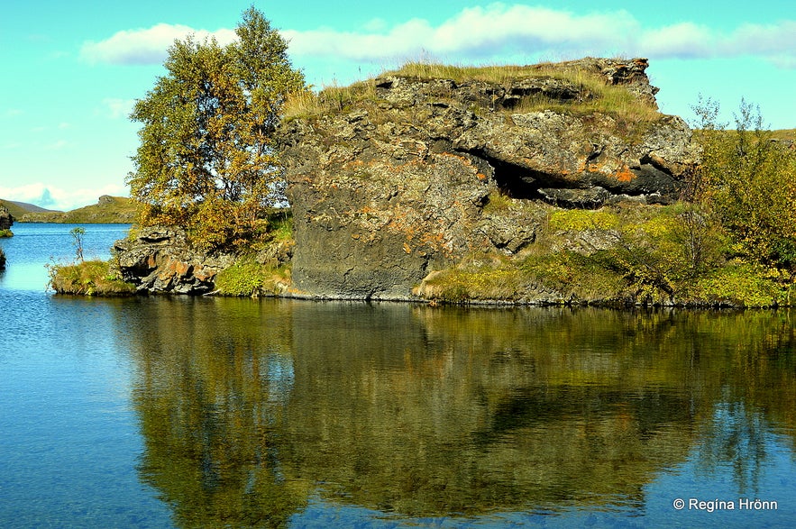 Lava pillars in the Mývatn area in northeast Iceland