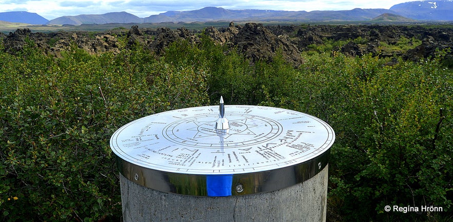 The view-dial at Dimmuborgir North-Iceland