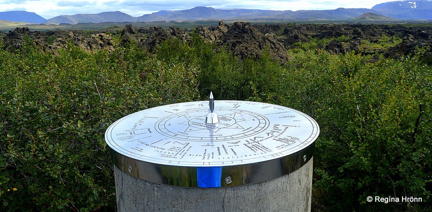 The view-dial at Dimmuborgir North-Iceland The view-dial at Dimmuborgir North-Iceland